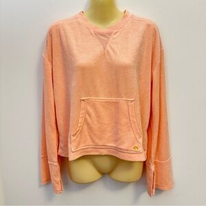 C&C California Orange Terrycloth Pullover Coverup size S